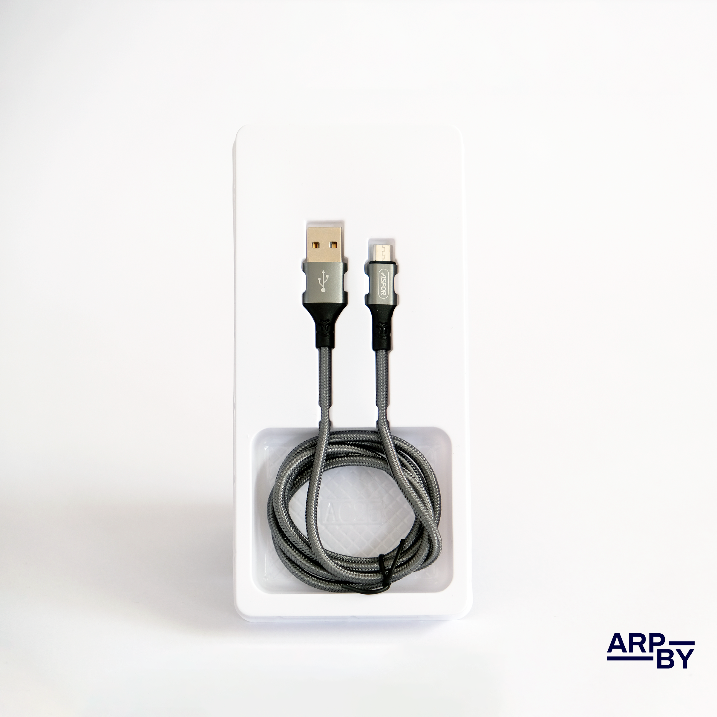 Cabo carreg. rapido 3.1A AC25 USB-A p Micro Usb Cinza Cabo carreg. rapido 3.1A AC25 USB-A p Micro Usb Cinza